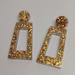 Hand Crafted Gold Dangle Earrings